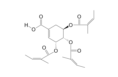 (3R,4S,5R)-3,4,5-tris(((Z)-2-methylbut-2-enoyl)oxy)cyclohex-1-enecarboxylic acid