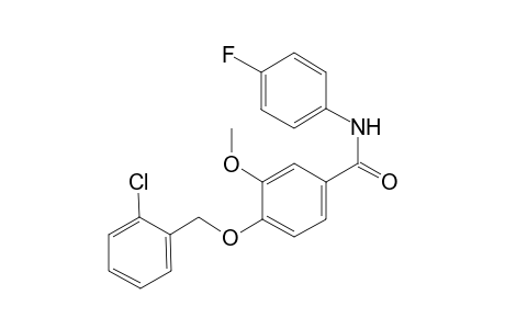 4-[(2-chlorophenyl)methoxy]-N-(4-fluorophenyl)-3-methoxy-benzamide