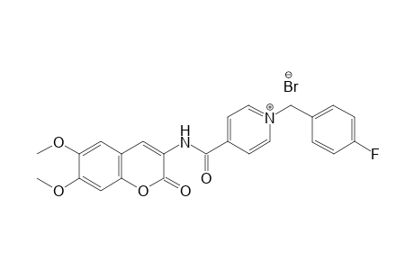 1-(4-Fluorobenzyl)-4-(6,7-dimethoxy-2-oxo-2H-chromen-3-ylcarbamoyl)pyridinium bromide