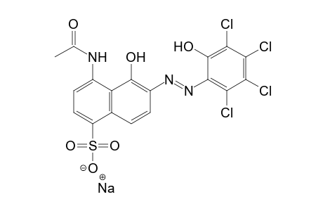 1-Naphthalenesulfonic acid, 4-acetamido-5-hydroxy-6-[(2,3,4,5-Tetrachloro-6-hydroxyphenyl)azo]-, monosodium salt