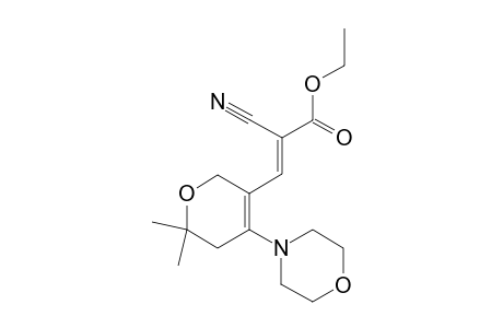 ethyl (2E)-2-cyano-3-[6,6-dimethyl-4-(4-morpholinyl)-5,6-dihydro-2H-pyran-3-yl]-2-propenoate