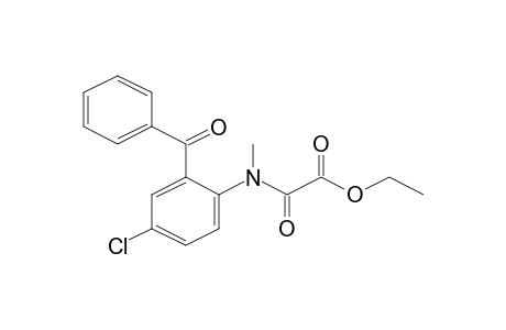 2-Oxoglycine, N-(2'-benzoyl-4'-chlorophenyl)-N-methyl-, ethyl ester