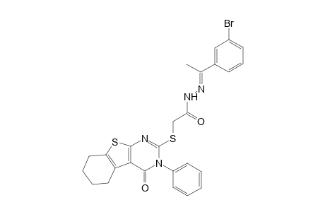 N'-[(E)-1-(3-bromophenyl)ethylidene]-2-[(4-oxo-3-phenyl-3,4,5,6,7,8-hexahydro[1]benzothieno[2,3-d]pyrimidin-2-yl)sulfanyl]acetohydrazide