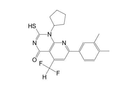 pyrido[2,3-d]pyrimidin-4(1H)-one, 1-cyclopentyl-5-(difluoromethyl)-7-(3,4-dimethylphenyl)-2-mercapto-