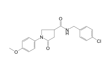 N-(4-chlorobenzyl)-1-(4-methoxyphenyl)-5-oxo-3-pyrrolidinecarboxamide