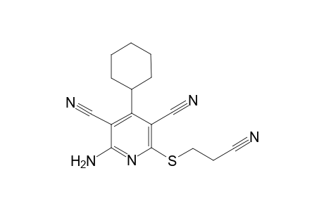 2-Amino-6-(2-cyano-ethylsulfanyl)-4-cyclohexyl-pyridine-3,5-dicarbonitrile