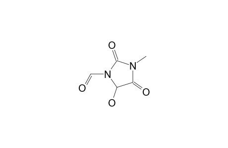 3-Methyl-5-oxidanyl-2,4-bis(oxidanylidene)imidazolidine-1-carbaldehyde