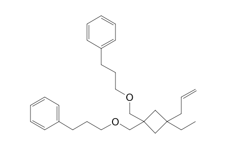 1-Ethyl-1-allyl-3,3-bis(3-phenylpropoxymethyl)cyclobutane