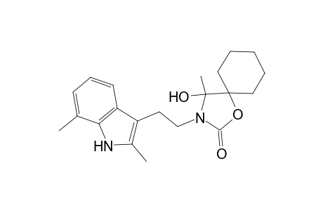 3-[2-(2,7-dimethyl-1H-indol-3-yl)ethyl]-4-hydroxy-4-methyl-1-oxa-3-azaspiro[4.5]decan-2-one