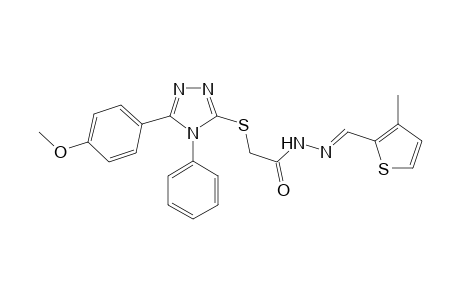 acetic acid, [[5-(4-methoxyphenyl)-4-phenyl-4H-1,2,4-triazol-3-yl]thio]-, 2-[(E)-(3-methyl-2-thienyl)methylidene]hydrazide