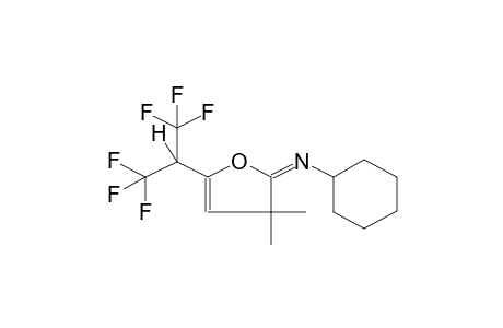2-HEXAFLUOROISOPROPYL-4,4-DIMETHYL-5-CYCLOHEXYLIMINOOXOLENE-2