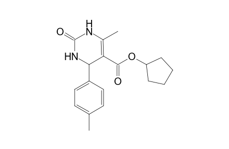 Cyclopentyl 6-methyl-4-(4-methylphenyl)-2-oxo-1,2,3,4-tetrahydro-5-pyrimidinecarboxylate