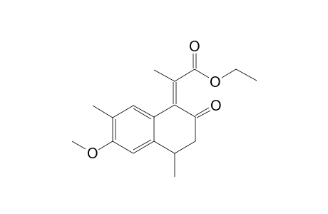 4,7-Dimethyl-6-methoxy-1-[1-(ethoxycarbonyl)ethylene]-1,2,3,4-dihydronaphthalen-2-one