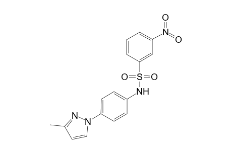 Benzenesulfonamide, N-[4-(3-methyl-1H-pyrazol-1-yl)phenyl]-3-nitro-