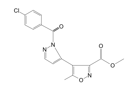 4-[1-(p-chlorobenzoyl)pyrazol-5-yl]-5-methyl-3-isoxazolecarboxylic acid, methyl ester