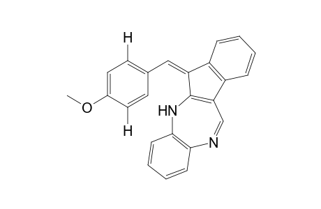 (Z)-6-(4-methoxybenzylidene)-5,6-dihydrobenzo[b]indeno[2,1-e][1,4]diazepine