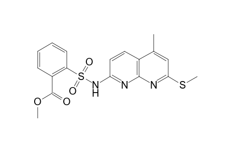 Benzoic acid, 2-[[[5-methyl-7-(methylthio)-1,8-naphthyridin-2-yl]amino]sulfonyl]-, methyl ester