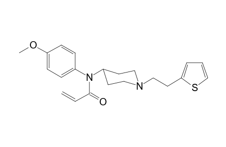 N-4-Methoxyphenyl-N-(1-[2-(thiophen-2-yl)ethyl]piperidin-4-yl)prop-2-enamide