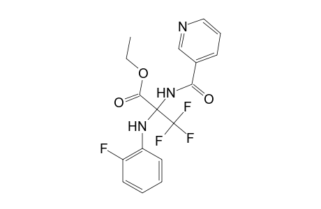 Ethyl 3,3,3-trifluoro-2-(2-fluoroanilino)-2-[(3-pyridinylcarbonyl)amino]propanoate