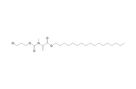 dl-Alanine, N-methyl-N-(3-chloropropoxycarbonyl)-, heptadecyl ester