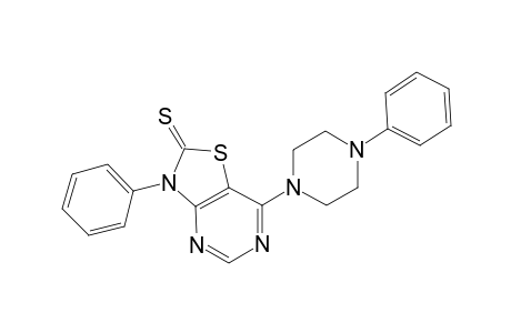 3-Phenyl-7-(4-phenyl-1-piperazinyl)-2-thiazolo[4,5-d]pyrimidinethione