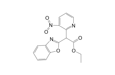 Acetic acid, 2-(benzoxazol-2-yl)-2-(3-nitropyrid-2-yl)-, ethyl ester