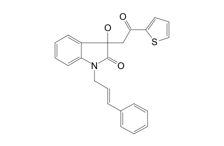 1-[(E)-cinnamyl]-3-hydroxy-3-[2-keto-2-(2-thienyl)ethyl]oxindole