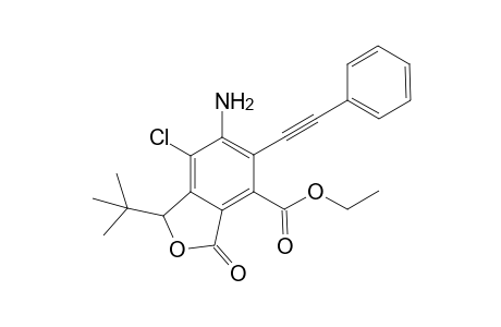 6-Amino-1-tert-butyl-7-chloro-3-oxo-5-phenylethynyl-1,3-dihydro-isobenzofuran-4-carboxylic acid ethyl ester