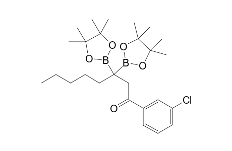 1-(3-chlorophenyl)-3,3-bis(4,4,5,5-tetramethyl-1,3,2-dioxaborolan-2-yl)octan-1-one