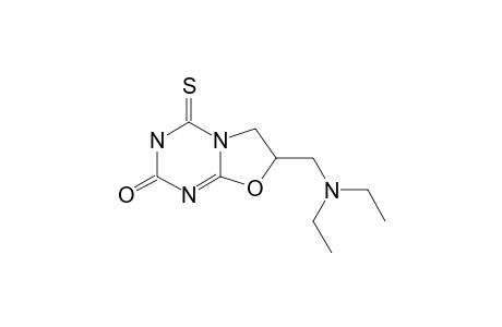 2,3,6,7-TETRAHYDRO-7-DIETHYLAMINOMETHYL-4H-OXAZOLO-[3.2-A]-1,3,5-TRIAZIN-2-ONE-4-THIONE