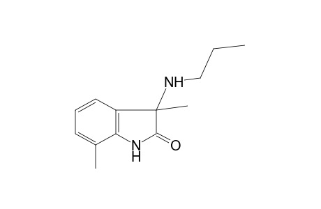 3,7-dimethyl-3-(propylamino)-2-indolinone