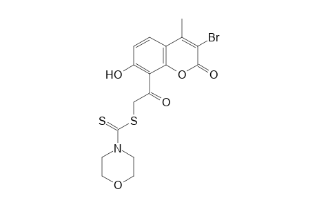 3-bromo-7-hydroxy-8-(mercaptoacetyl)-4-methylcoumarin, 8-(4-morpholinecarbodithioate)