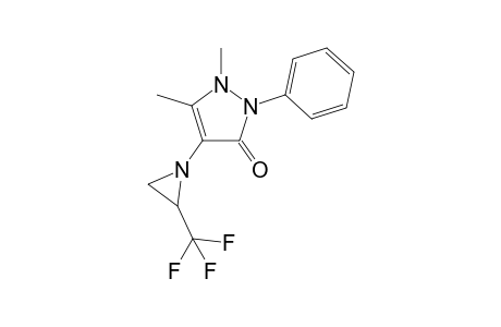 1,5-Dimethyl-2-phenyl-4-(2-(trifluoromethyl)aziridin-1-yl)-1,2-dihydro-3H-pyrazol-3-one