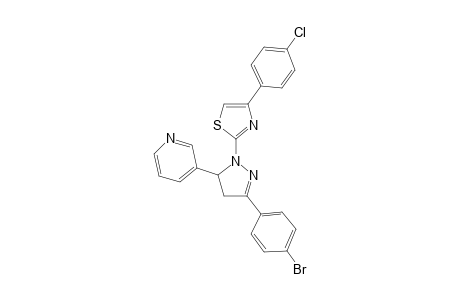 2-[3-(4-bromophenyl)-5-(3-pyridyl)-2-pyrazolin-1-yl]-4-(4-chlorophenyl)thiazole