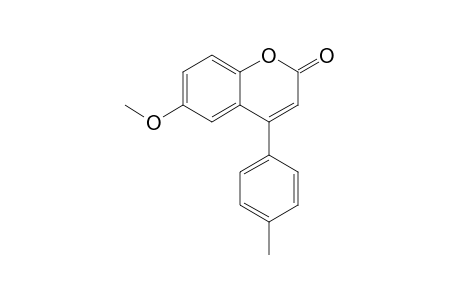 6-METHOXY-4-(4-METHYLPHENYL)-2H-1-BENZOPYRAN-2-ONE