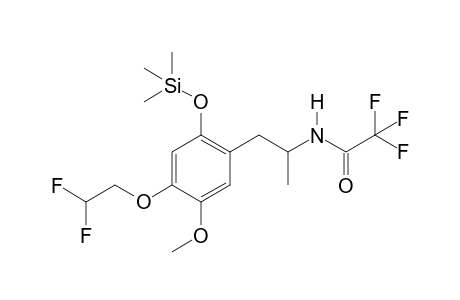 4-(2-Difluoroethoxy)-2,5-dimethoxyamphetamine-A (-CH3) TFA TMS