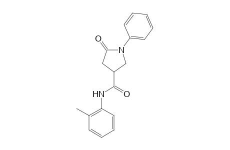 N-(2-Methylphenyl)-5-oxo-1-phenyl-3-pyrrolidinecarboxamide