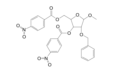 .beta.-Methyl-2-o-benzyl-3,5-o-di-p-nitrobenzoyl-D-arabinofursnose