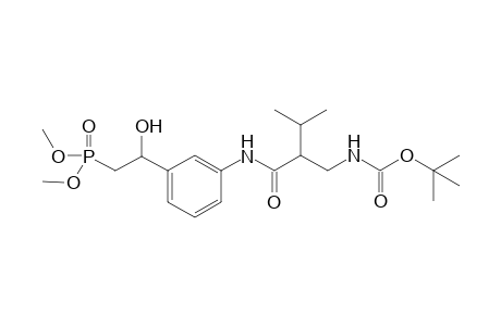 t-Butyl 2-[3'-{2''-(dimethoxyphosphoryl)-1''-hydroxyethyl}phenylaminocarbonyl]-3-methylbutyl]carbamate