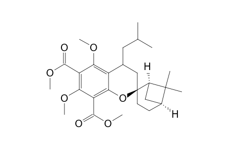 Spiro[2H-1-benzopyran-2,2'-bicyclo[3.1.1]heptane]-6,8-dicarboxylic acid, 3,4-dihydro-5,7-dimethoxy-6',6'-dimethyl-4-(2-methylpropyl)-, dimethyl ester, [1'R-[1'.alpha.,2'.beta.(R*),5'.alpha.]]-