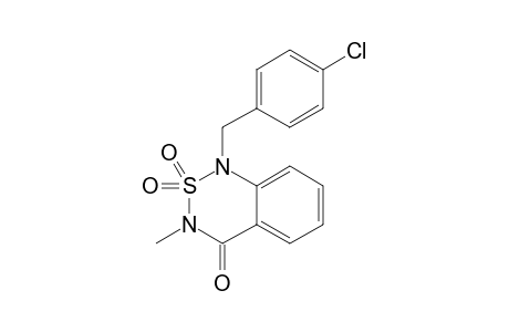 1-[(4-CHLOROPHENYL)METHYL]3-MEHYL-2,1,3-BENZOTHIADIAZIN-4-ONE-2,2-DIOXIDE