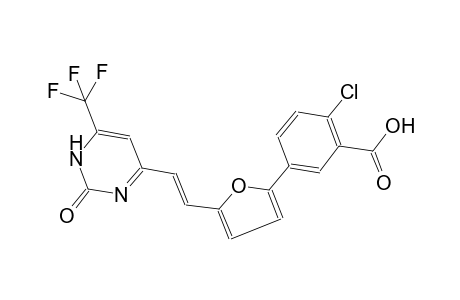 2-chloro-5-(5-{(E)-2-[2-oxo-6-(trifluoromethyl)-1,2-dihydro-4-pyrimidinyl]ethenyl}-2-furyl)benzoic acid