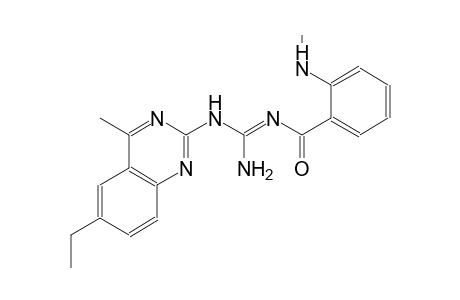 guanidine, N-(6-ethyl-4-methyl-2-quinazolinyl)-N''-[(E)-[2-(methylamino)phenyl]oxomethyl]-