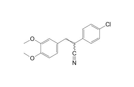 2-(p-chlorophenyl)-3-(3,4-dimethoxyphenyl)acrylonitrile