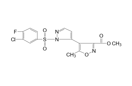 4-{1-[(3-chloro-4-fluorophenyl)sulfonyl-5-yl}-5-methyl-3-isoxazolecarboxylic acid, methyl ester