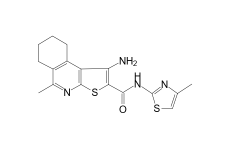 1-Amino-5-methyl-N-(4-methyl-1,3-thiazol-2-yl)-6,7,8,9-tetrahydrothieno[2,3-c]isoquinoline-2-carboxamide
