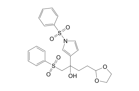 1-(benzenesulfonyl)-2-[1-(benzenesulfonyl)-3-pyrrolyl]-4-(1,3-dioxolan-2-yl)-2-butanol