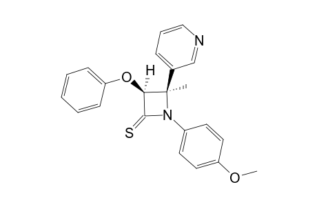 (3RS,4RS)-1-(4-METHOXYPHENYL)-4-METHYL-3-PHENOXY-4-(3-PYRIDINYL)-AZETIDIN-2-THIONE
