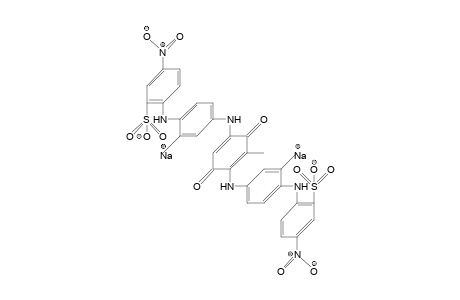 2-Methyl-3,6-bis-[4-(4'-nitro-2'-sulfoanilino)-2-methylanilino]-1,4-benzochinon