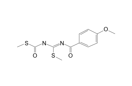 Carbamothioic acid, [[(4-methoxybenzoyl)amino](methylthio)methylene]-, S-methyl ester